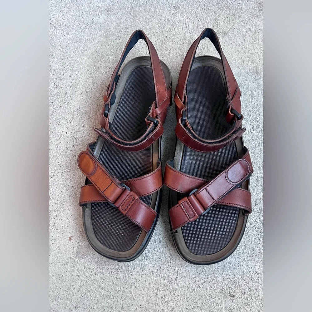 Timberland Leather Hiking Sandals Mens Gorpcore Outdoor Trail Utility Dad Style - Picture 2 of 14